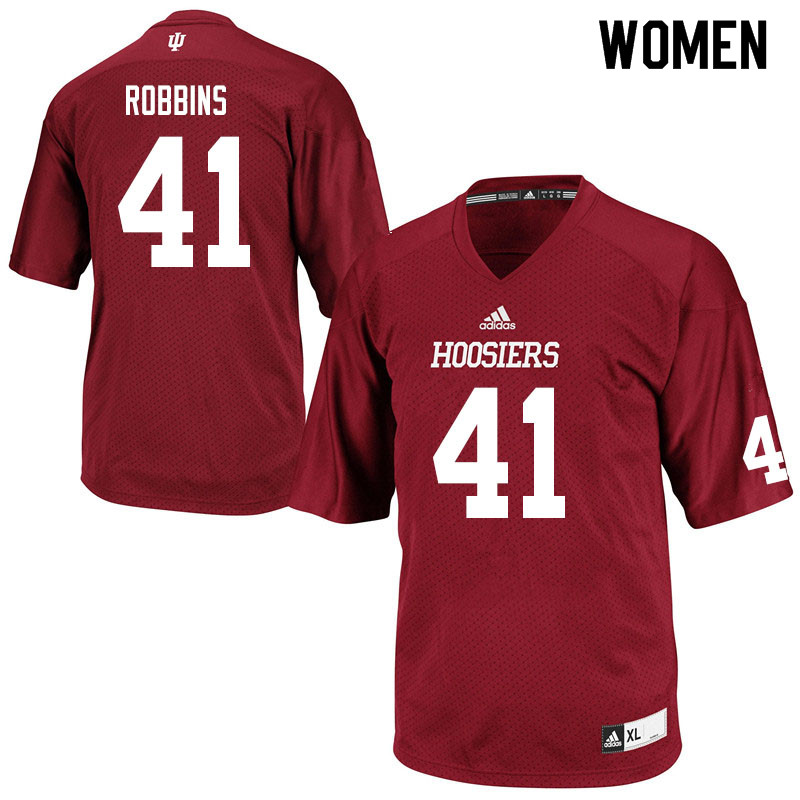 Women #41 Beau Robbins Indiana Hoosiers College Football Jerseys Sale-Crimson